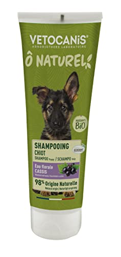 Vetocanis - Ô Naturel – Shampoo für Welpen für den täglichen Gebrauch, natürlich & vegan, mit Duft für Hunde mit Bio-Johannisbeer-Blütenwasser – 98% Inhaltsstoffe natürlichen Ursprungs – 250 ml von VETOCANIS