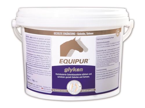 VETRIPHARM EQUIPUR glykan 3 kg Pellets | Ergänzungsfutter für Pferde | Vitalstoffe für Gelenke, Bänder und Sehnen | mit Glukosamin, Hyaluronsäure UVM. von VETRIPHARM