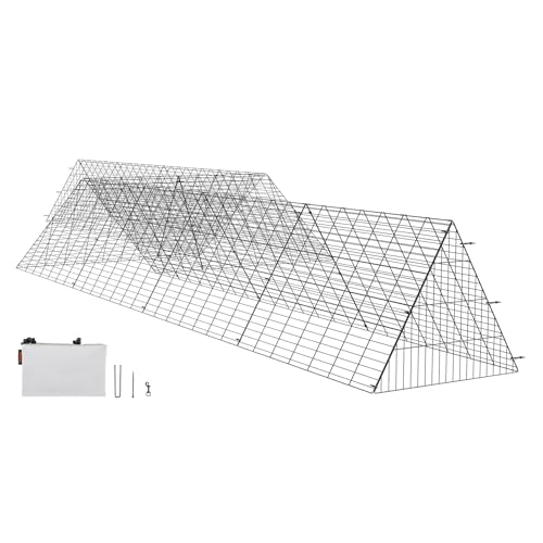 VEVOR Hühnertunnel, 729 x 200 x 61,5 cm Hühnerstall für den Hof, tragbare Freilaufgehege für draußen mit Eckrahmen, 2 Sets, geeignet für Hühner, Enten, Kaninchen von VEVOR