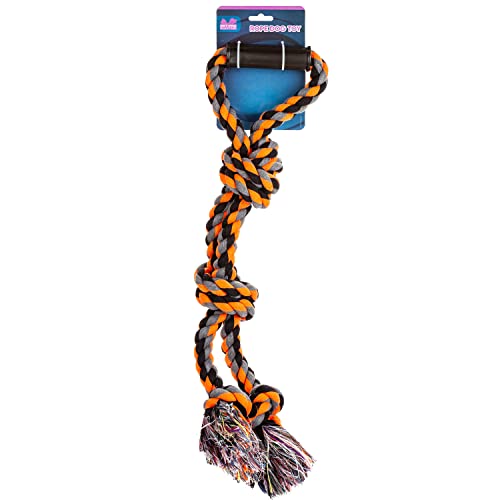 VFM - Orange Double Knot Rope Jumbo Dog Toy with Handle - Pet-Pro von VFM e-Store