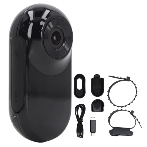 VGEBY Haustierhalsband-Kamera, Full HD 120 Grad Weitwinkel-Hundekatze, Sportkamera, Action-Kamera mit Videoaufzeichnungen für Drinnen und Draußen (BLACK) von VGEBY