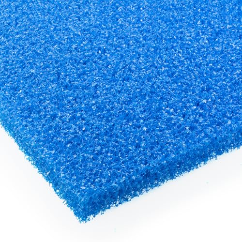 VIALIA Filterschaum blau 100x100x3 cm PPI 10 grob, Filtermatte Teich und Aquarium, zuschneidbar, zur optimalen Verwendung als Filtermedium in Teichfiltern von VIALIA