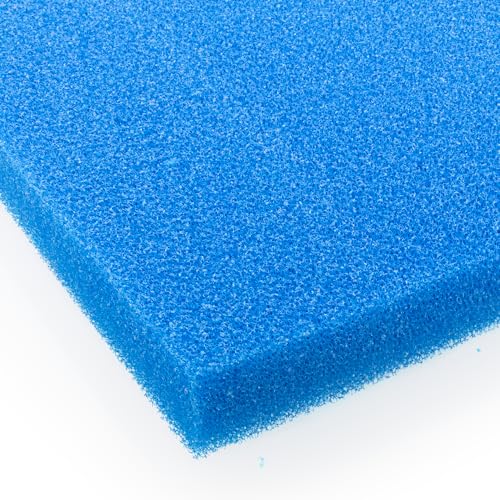 VIALIA Filterschaum blau 100x100x3 cm PPI 20 mittel, Filtermatte Teich und Aquarium, zuschneidbar, zur optimalen Verwendung als Filtermedium in Teichfiltern von VIALIA