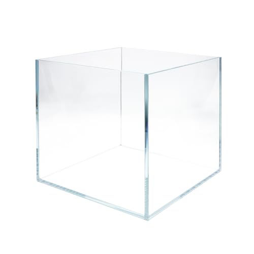 VIALIA Würfel Aquarium aus Weißglas 25x25x25 cm, 15 Liter, Glasbecken für Fische und Wasserpflanzen, Aquarium Becken stoßfest von VIALIA