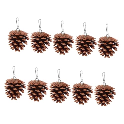 VICASKY 10 Stück Teiliges Papageienspielzeug aus Natürlichen Kiefernzapfen Kauspielzeug für Mittlere Vögel Beak Grinding Vogelkäfig Zubehör zum Aufhängen Fördert Schnabelpflege und VICASKY 10 Stück Teiliges Papageienspielzeug aus Natürlichen Kiefernzapfen Kauspielzeug für Mittlere Vögel Beak Grinding Vogelkäfig Zubehör zum Aufhängen Fördert Schnabelpflege und von VICASKY