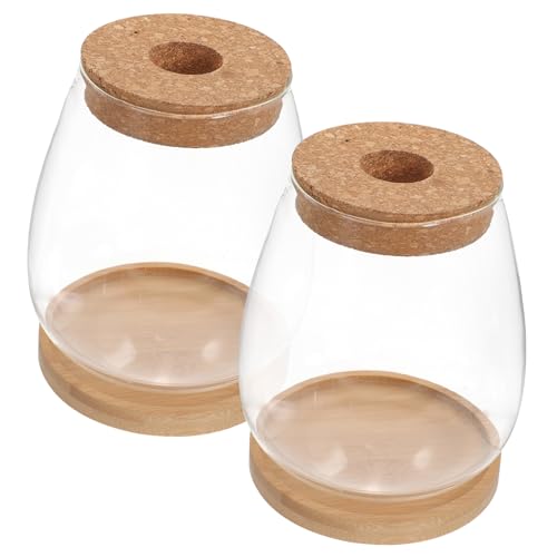 VICASKY 1Satz Terrariumglas Mit Holzdeckel Pflanzenterrarium Für Mikrolandschaften Für Kompakte Design Vielseitige Dekoration VICASKY 1Satz Terrariumglas Mit Holzdeckel Pflanzenterrarium Für Mikrolandschaften Für Kompakte Design Vielseitige Dekoration von VICASKY