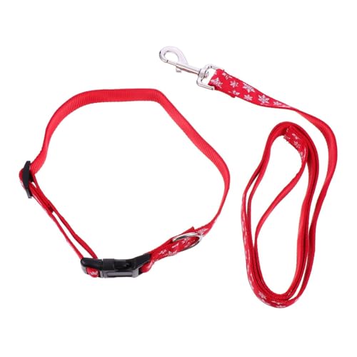 VICASKY 1Satz Verstellbares Hundehalsband mit Leine Set Weihnachtsdesign Hochwertiges Haustierzubehör für Katzen Sicher und Komfortabel VICASKY 1Satz Verstellbares Hundehalsband mit Leine Set Weihnachtsdesign Hochwertiges Haustierzubehör für Katzen Sicher und Komfortabel von VICASKY