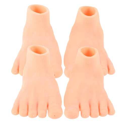 VICASKY 2 Paar Fingerfüße Für Puppen Kleine Füße Realistisch Links Und Rechts Kleine Füße Lustige Kleine Fingerschuhe Zwerge Kleine Füße Für Puppenspiel Halloween Streich Aufführung von VICASKY