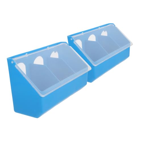 VICASKY 2 Stück Blaue Tauben Futterschale mit Fächern und Deckel Multifunktionaler Futter und Wasserspender für Taubenkäfig Praktischer Vogel Futternapf für Ausgewogene VICASKY 2 Stück Blaue Tauben Futterschale mit Fächern und Deckel Multifunktionaler Futter und Wasserspender für Taubenkäfig Praktischer Vogel Futternapf für Ausgewogene von VICASKY