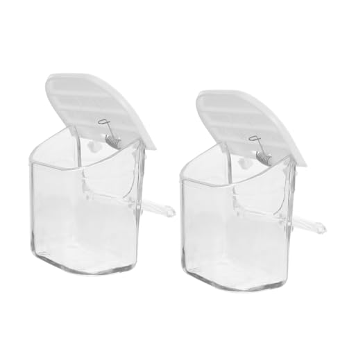 VICASKY 2Stücke Vogelkäfig Zubehör Schalen für Futter und Wasser Federclip Design für Einfache Installation für Papageien Tauben und Praktischer Futterspender VICASKY 2Stücke Vogelkäfig Zubehör Schalen für Futter und Wasser Federclip Design für Einfache Installation für Papageien Tauben und Praktischer Futterspender von VICASKY