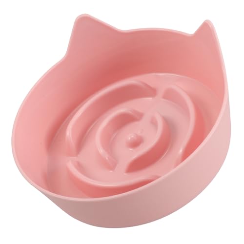 VICASKY Flache Katzenschale aus Langlebigem Kunststoff rutschfeste Katzenschüssel mit Langsamen Fütterungsrillen für Nassfutter Bonbonfarbene Katzennapf für Kleine Katzen VICASKY Flache Katzenschale aus Langlebigem Kunststoff rutschfeste Katzenschüssel mit Langsamen Fütterungsrillen für Nassfutter Bonbonfarbene Katzennapf für Kleine Katzen von VICASKY