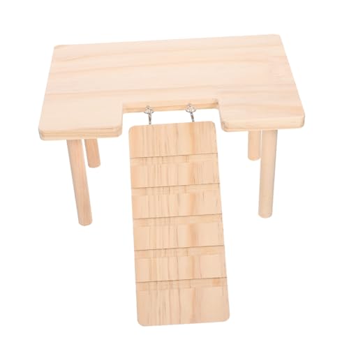 VICASKY Holzplattform mit Rutschfester Rampe für Hamster und Meerschweinchen Verschleißfestes Kletterspielzeug Multifunktionales Zubehör für Kleintierkäfige Aktivität und Wohlbefinden VICASKY Holzplattform mit Rutschfester Rampe für Hamster und Meerschweinchen Verschleißfestes Kletterspielzeug Multifunktionales Zubehör für Kleintierkäfige Aktivität und Wohlbefinden von VICASKY