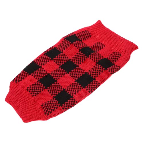 VICASKY Klassischer Hundepullover für Winter Warmes Gestricktes Haustier Outfit Weicher und Strapazierfähiger Acrylstoff für Kalte und Outdoor Aktivitäten Rot mit Karomuster S VICASKY Klassischer Hundepullover für Winter Warmes Gestricktes Haustier Outfit Weicher und Strapazierfähiger Acrylstoff für Kalte und Outdoor Aktivitäten Rot mit Karomuster S von VICASKY