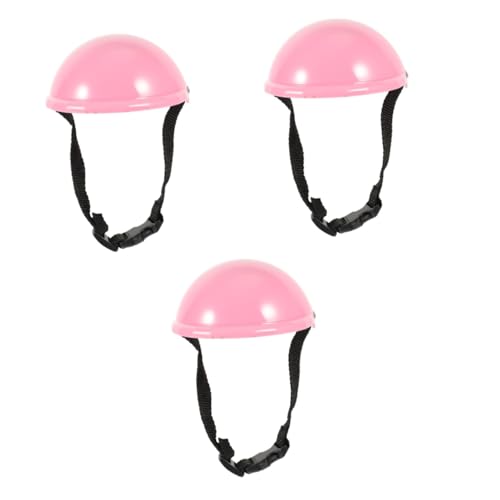 VICASKY Lustiger Haustierhelm Für Hunde Und Katzen – Beanie-Hut Für Motorradfahrten - Und Regenschutz Rosa – Perfektes Zubehör Für Kleine Tiere Und Outdoor Spaß von VICASKY