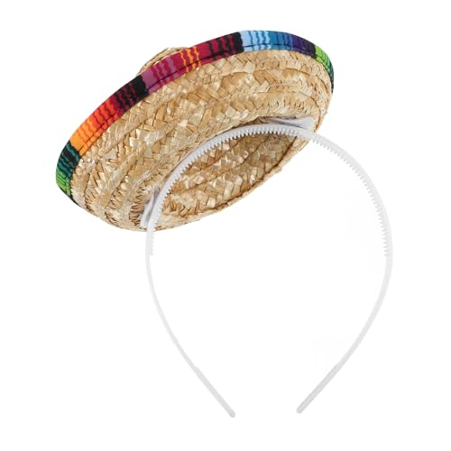 VICASKY Mexikanische Sombrero-Partyhüte Für Erwachsene Und – Mini-Haareifen Für Cinco De Mayo Und Fiesta Feiern – Lustige Kopfbedeckung Für Haustiere Und Partygäste – 6 Stück von VICASKY