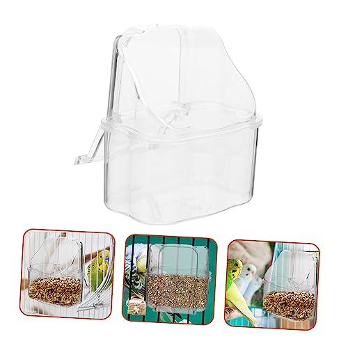 VICASKY Transparente Vogelkäfig Futterbox Einhängen Robuste Externe Futter und Wasserschale für Tauben Wellensittiche Kanarienvögel und Papageien Praktischer Clip für Einfache Befestigung VICASKY Transparente Vogelkäfig Futterbox Einhängen Robuste Externe Futter und Wasserschale für Tauben Wellensittiche Kanarienvögel und Papageien Praktischer Clip für Einfache Befestigung von VICASKY
