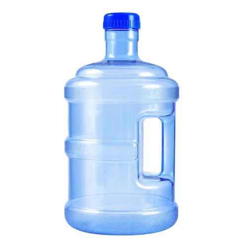 VICASKY Trinkflasche: 5-L-Wassergallonenflasche Tragbarer Eimer 5-Liter-Wasserflasche Mit Griff Wasserkrug 5-L-Wasserbehälter Leicht Zu Greifender Tragegriff Für Sportcamping Lebensmittelechter von VICASKY