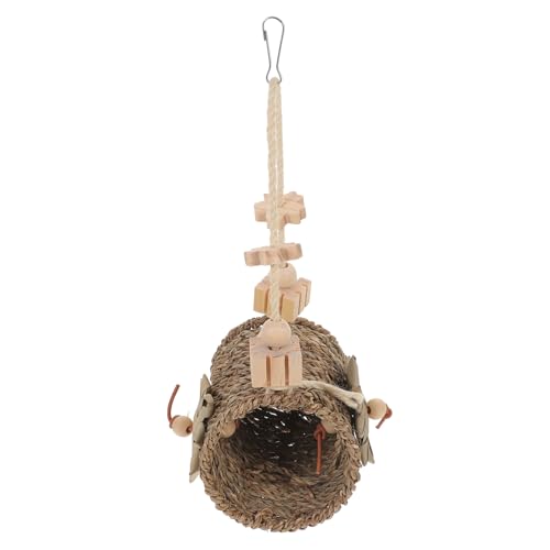 VICASKY Vogelspielzeug aus Rattan zum Aufhängen Kauspielzeug für Papageien und Sittiche Natürlicher Futter und Beschäftigungstunnel mit Holzperlen Fördert Beschäftigung und Körperliche VICASKY Vogelspielzeug aus Rattan zum Aufhängen Kauspielzeug für Papageien und Sittiche Natürlicher Futter und Beschäftigungstunnel mit Holzperlen Fördert Beschäftigung und Körperliche von VICASKY