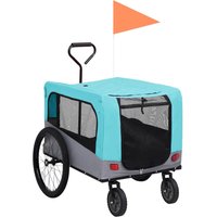 VidaXL 2-in-1 Fahrradanhänger blau von VIDAXL