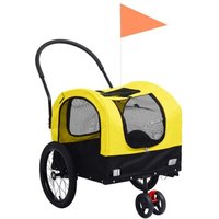 VidaXL Hunde 2-in-1 Fahrradanhänger & Jogger gelb VidaXL Hunde 2-in-1 Fahrradanhänger & Jogger gelb von VIDAXL