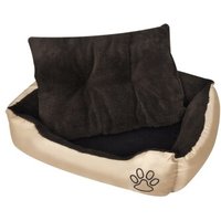 VidaXL Hundebett beige und dunkelbraun 48 cm, 48 cm, 18 cm von VIDAXL