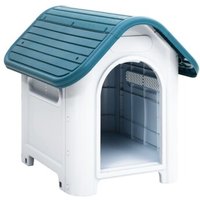 VidaXL Hundehütte 59x75x66cm Polypropylen Hundehaus blau von VIDAXL