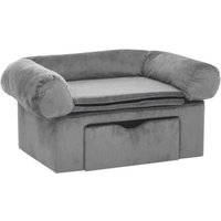 VidaXL Hundesofa Plüsch mit Schublade 75x50x38cm hellgrau von VIDAXL