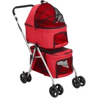 VidaXL Hundewagen 83x48x97cm (L x B x H) rot von VIDAXL