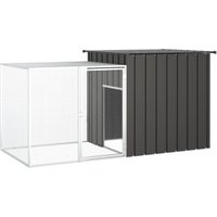 VidaXL Kaninchenkäfig 200x91x100cm Verzinkter Stahl Hasenstall anthrazit VidaXL Kaninchenkäfig 200x91x100cm Verzinkter Stahl Hasenstall anthrazit von VIDAXL