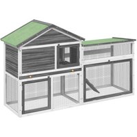 VidaXL Kaninchenstall grau VidaXL Kaninchenstall grau von VIDAXL