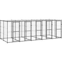 VidaXL Outdoor-Hundezwinger Stahl mit Dach schwarz 5,5 m, 2,2 m, 1,8 m VidaXL Outdoor-Hundezwinger Stahl mit Dach schwarz 5,5 m, 2,2 m, 1,8 m von VIDAXL