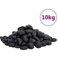 VidaXL Polierte Kiesel Schwarz 2-5 10 kg von VIDAXL