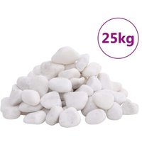 VidaXL Polierte Kiesel Weiß 2-5 cm 25 kg von VIDAXL