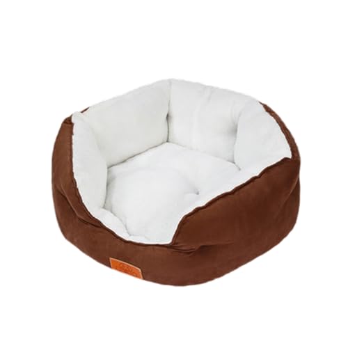 Katzenbett für Hauskatzen, Mittelgroßes Katzenhöhlenbett, Maschinenwaschbare, rutschfeste Unterseite, Ultraweiches Plüschkissen,B-42 * 52 * 20cm von VIDECOR