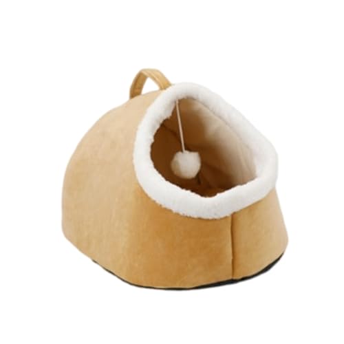 Süßes Haustier-Höhlenbett, Ultraweiches Fleece-Katzen-Iglu-Bett, Kuscheliger Welpen-Versteck-Schlafsack, Abnehmbares und Waschbares Kätzchen, Gemütliches Zelt,A-55 * 40 * 30cm von VIDECOR