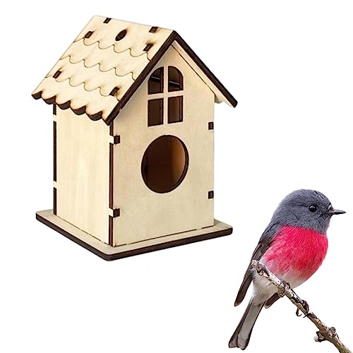 VIDECOR DIY-Vogelhaus-Kit für Kinder, 4-teiliges Vogelhaus Zum Bemalen für Kinder, Vogelhaus Zum Bauen und Bemalen, Vogelhaus-Holzkunst, Vogelhaus-Bastelset, DIY-Vogelhaus von VIDECOR