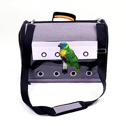 VIDECOR Papageien-Ausgehtasche, Transparente Handtasche, Vogelstar, Papageien-Ausgehrucksack, Tragbarer Vogelkäfig,A von VIDECOR