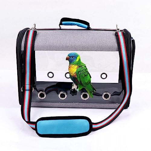 VIDECOR Papageien-Ausgehtasche, Transparente Handtasche, Vogelstar, Papageien-Ausgehrucksack, Tragbarer Vogelkäfig,C von VIDECOR