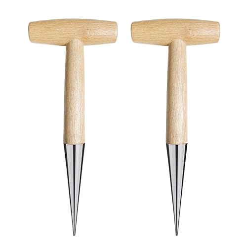 VIGAN 28CM Hause Gartenarbeit Holz Pflanzen Samen Und Zwiebeln Werkzeuge Hand Digger Sämling Entferner Samen Pflanzer Werkzeug (2PCS) von VIGAN