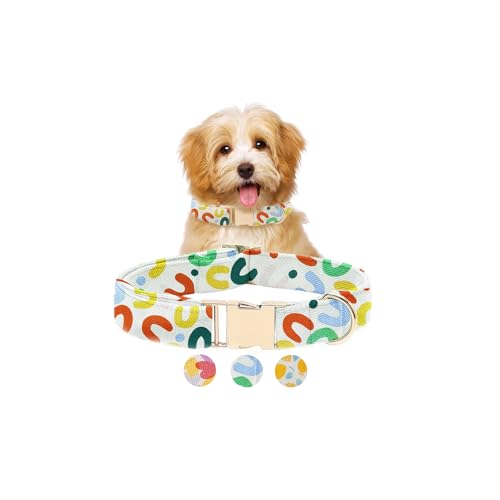 Hundehalsband mit Schleife, 3 Sets, Figuren, langlebig, verstellbar, für kleine, mittelgroße und große Hunde, mit Metallschnalle, XS von VILARIS