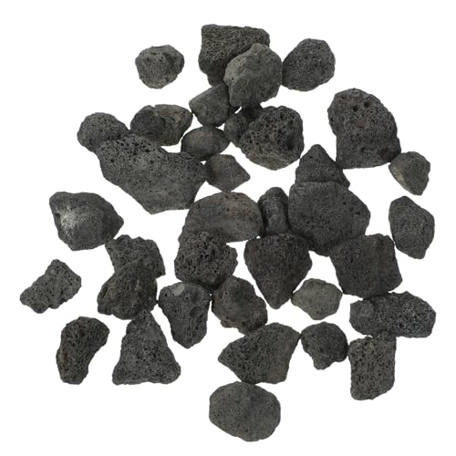 1 Packung Aquarium Blumentopf Dekoration Naturstein Für Aquarium Naturstein Deko Für Aquarium Schwarze Felsen Landschaftsgestaltung Kiesel Gas Grill Schwarz Vulkanische Felsen Spar von VILLCASE