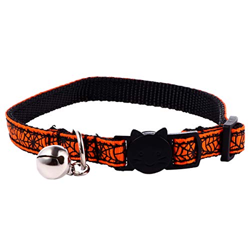 1stk Haustierhalsband Halloween-totenkopfkragen Halloween-haustier-taschentücher Halloween-haustierbandana Halloween-haustierschnalle Hundehalsband Kostüm Cosplay Stoff Kätzchen von VILLCASE