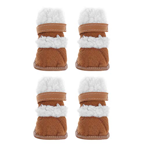 2 Paar Schneestiefel Für Haustiere Haustierstiefel Hundeschuhe Für Den Winter Hundepfote Pfotenschützer Für Hunde Chihuahua-booties Haustierschuhe Haustier Katze Sherpa Rutschfest von VILLCASE