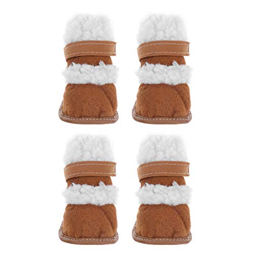 2 Paar Schneestiefel Für Haustiere Warme Stiefel Für Haustiere Haustierschuhe Hundepfotenschutz Schneeschuhe Für Haustiere Hundestiefel Welpenstiefel Mittel Sherpa Mittlerer Hund von VILLCASE