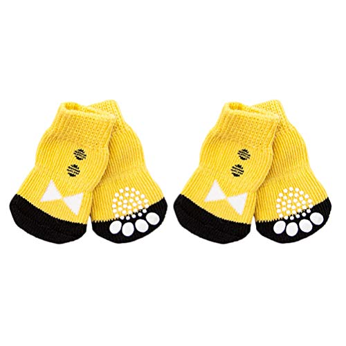 4 Stück Hundepfoten Socken Sockenwärmer Welpensocken Für Kleine Hunde -socken Strumpffüller Für Welpen Pfotenschutzsocken Für Haustiere Hundesocken Rutschfest Haustier Socken von VILLCASE