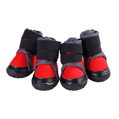 4 Stück Outdoor-schuhe Für Hunde Hund Warme Schuhe Outdoor-schuhe Für Haustiere Haustier Warme Schuhe Hundeschuhe Mittlere Und Große Hunde von VILLCASE