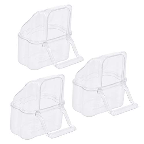 VILLCASE 3Pcs Vogelkäfig Feeder Papagei Feeder Tablett Hängen Tasse Essen Schüssel für Kleine Vögel Lovebirds Nymphensittiche Kanarienvögel Sonne Conures von VILLCASE