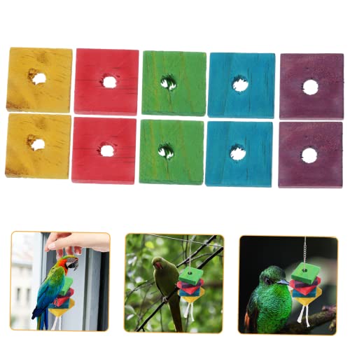 VILLCASE 50 Stück Vogelspielzeug Für Käfig Holzspielzeug Papagei Kauspielzeug Für Vögel Vogelkäfig Papagei Vogelspielzeug Liefert Papageienbissspielzeug Vögel Papagei Puzzle Hölzern Kauen von VILLCASE