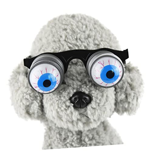 VILLCASE Lustige Haustierbrille Fallende Augäpfelbrille Katze-Hund-Party-Brille Partybrille Prop Gruselige Haustierbrille Lustige Katzen-Hunde-Brille -Brille Halloween Augapfel von VILLCASE