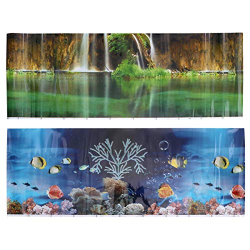 VILLCASE 3D-Bild Unterwasser Wandaufkleber Tapete Für Zu Hause Tapete Für Fischbecken Aquarium Hintergrundplakat Schwarze Plakate Tank-Hintergrund 3D-glasbild 3D-tapete Panzer Wandtattoos von VILLCASE